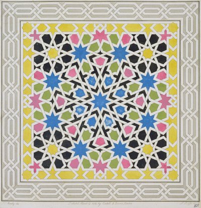 Mosaic design from the Alhambra, from 